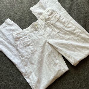 SO Low Rise White Linen Pants Size M